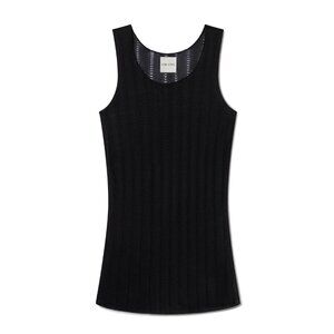 503. VIR VITA Sylvie Cashmere Knit Lightweight Black Tank Top $215 NWT XS